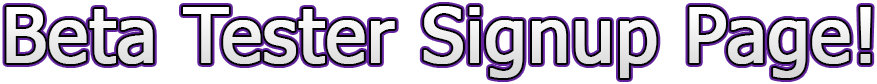 beta tester signup page